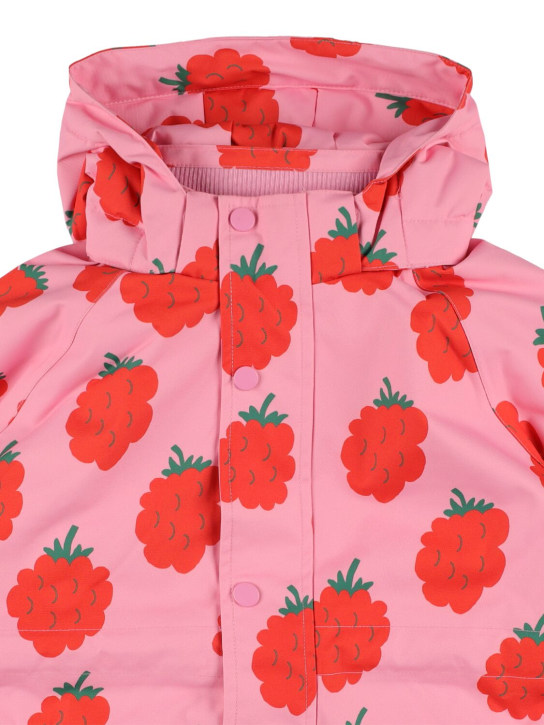 Tiny Cottons: Raspberry print nylon ski jacket - Pink - kids-girls_1 | Luisa Via Roma