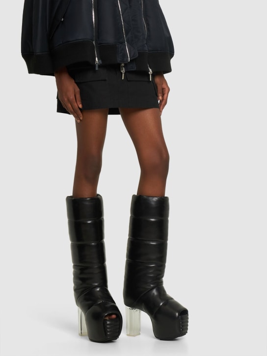 90mm padded tall leather boots - Rick Owens - Women | Luisaviaroma