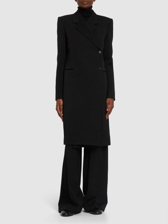 Khaite: Kento wool blend long coat - Black - women_1 | Luisa Via Roma
