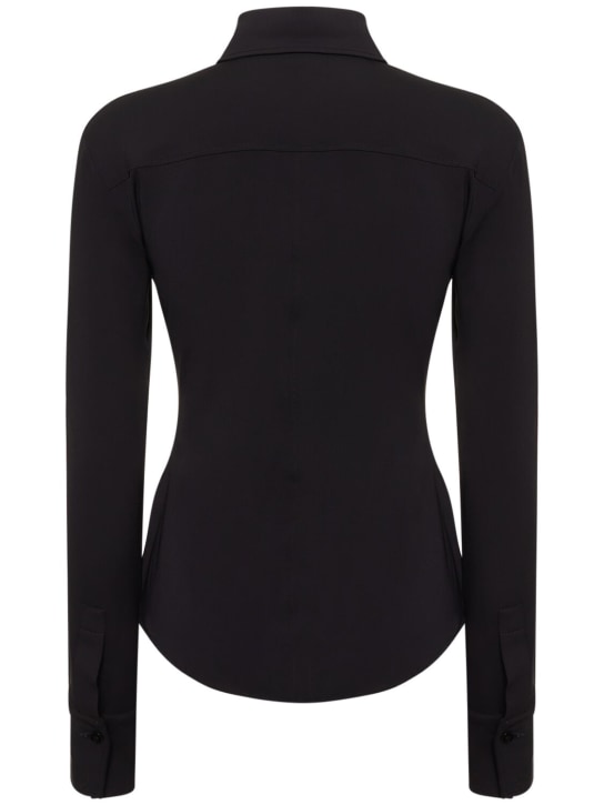 The Attico: Elton stretch jersey shirt - women_4 | Luisa Via Roma