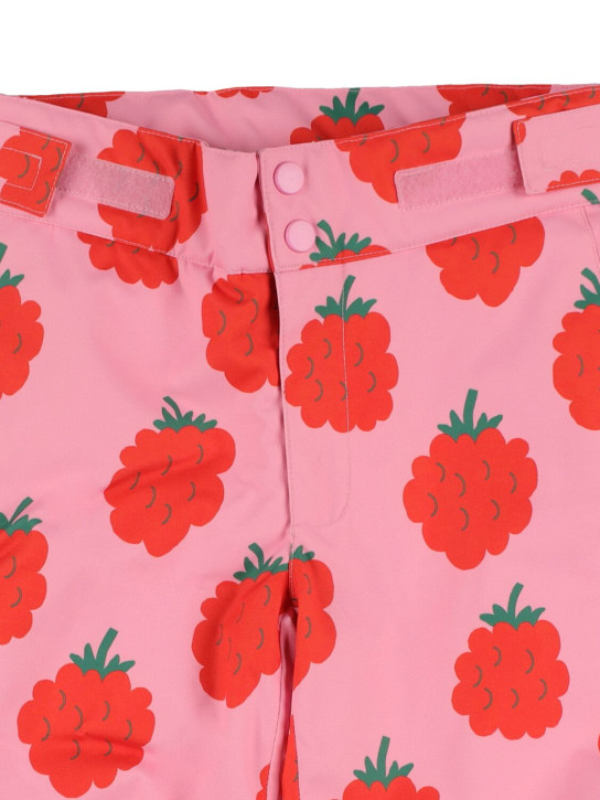 Tiny Cottons: Raspberry print puffer ski pants - Pembe - kids-girls_1 | Luisa Via Roma
