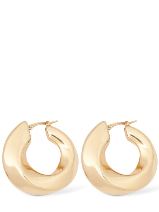 Bottega Veneta: Big Essentials Twist sterling earrings - Gold - women_0 | Luisa Via Roma