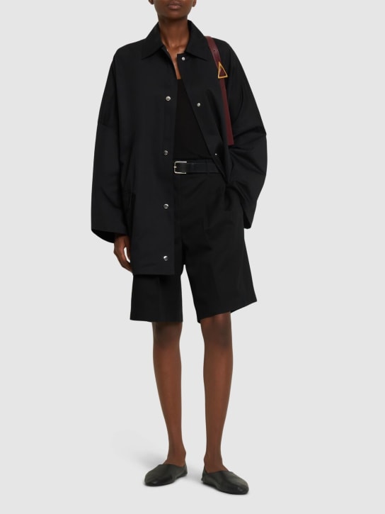 Toteme: 结构化棉质斜纹夹克 - 黑色 - women_1 | Luisa Via Roma
