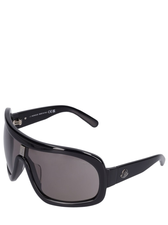 Moncler: Franconia shield sunglasses - Shiny Black - men_1 | Luisa Via Roma