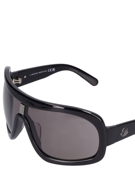 Moncler: Franconia shield太阳镜 - 亮黑色 - women_3 | Luisa Via Roma
