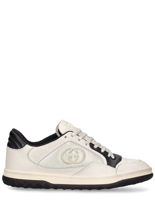 Gucci: Sneakers Mac 80 in pelle 30mm - Bianco/Nero - women_0 | Luisa Via Roma