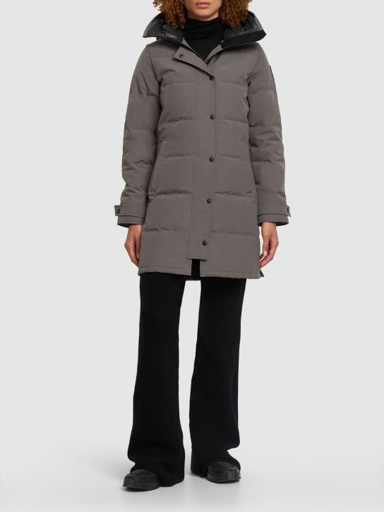 Canada Goose: Parka imbottito Shelburne - Coastal Grey - women_1 | Luisa Via Roma