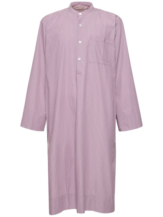 BIRKENSTOCK Tekla: Buttoned cotton kaftan shirt - Purple - women_0 | Luisa Via Roma