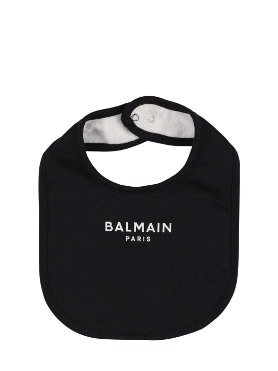 Balmain: Set di 5 bavaglini in cotone organico - kids-girls_1 | Luisa Via Roma