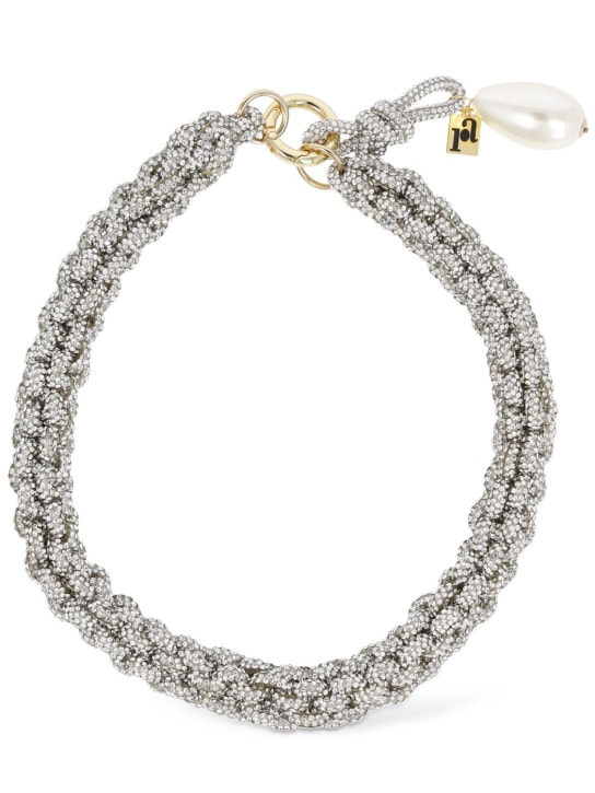 Rosantica: Gaia crystal & faux pearl necklace - women_0 | Luisa Via Roma