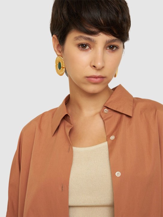 Destree: Sonia Sun stud earrings - Gold/Green - women_1 | Luisa Via Roma