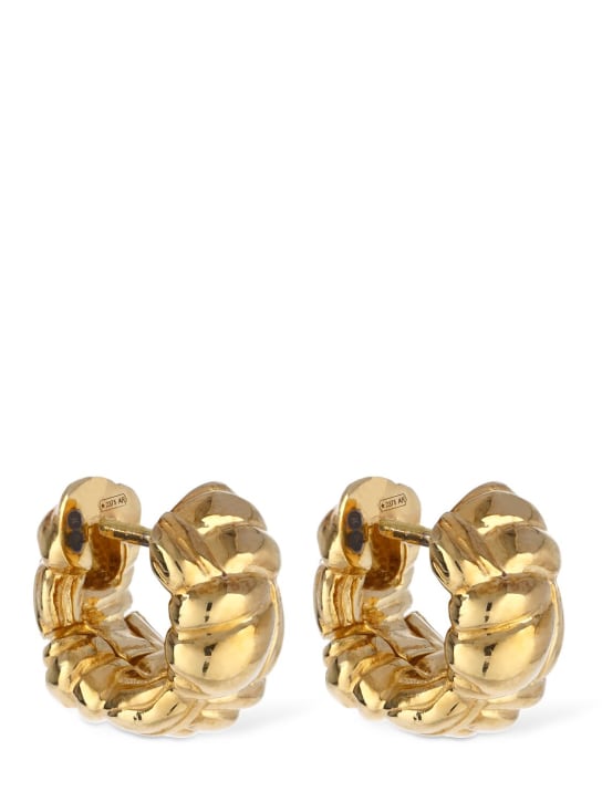 Bottega Veneta: Ohrringe aus goldfarbenem Sterlingsilber - Goldgelb - women_0 | Luisa Via Roma