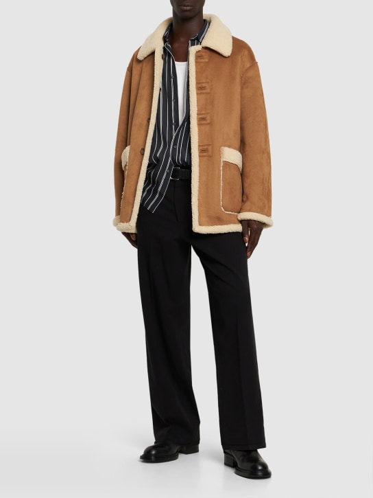 Dunst: Unisex reversible shearling jacket - Brown - men_1 | Luisa Via Roma