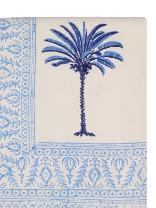 Les Ottomans: Nappe en coton imprimé à la main - Bleu - ecraft_1 | Luisa Via Roma