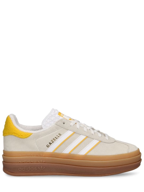 adidas Originals: Gazelle Bold sneakers - White/Yellow - women_0 | Luisa Via Roma