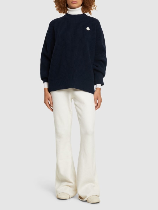 Moncler Genius: Moncler x Palm Angels wool sweater - Mavi - women_1 | Luisa Via Roma
