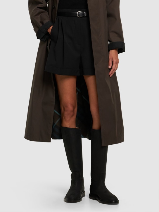 Legres: 30mm Leather tall boots - Black - women_1 | Luisa Via Roma