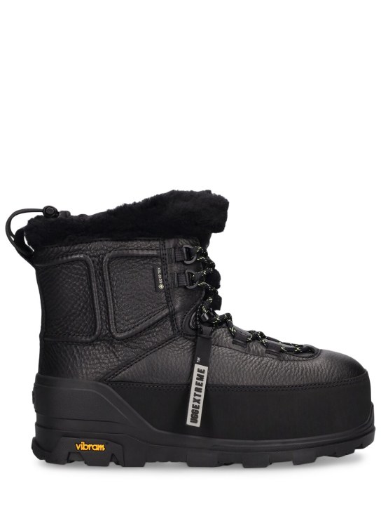 Ugg: Shasta leather hiking boots - Siyah - men_0 | Luisa Via Roma