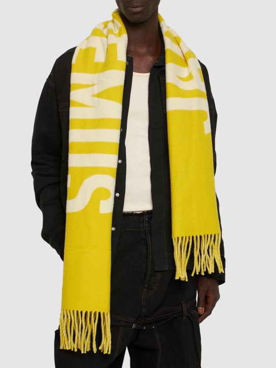 Jacquemus: L'Echarpe Jacquemus scarf - Yellow - men_1 | Luisa Via Roma