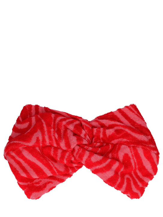 Pucci: Printed terry hairband - Kırmızı - kids-girls_0 | Luisa Via Roma