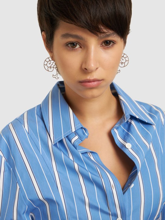 Pucci: Fish outline earrings - Gümüş - women_1 | Luisa Via Roma