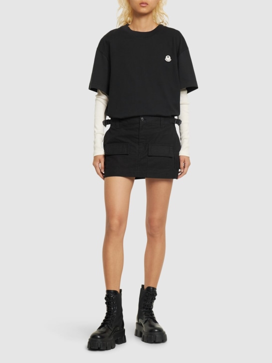 Moncler Genius: Moncler x Palm Angels cotton t-shirt - Black - women_1 | Luisa Via Roma