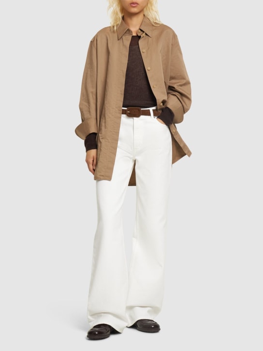 Missoni: Jean ample en denim de coton - Blanc - women_1 | Luisa Via Roma
