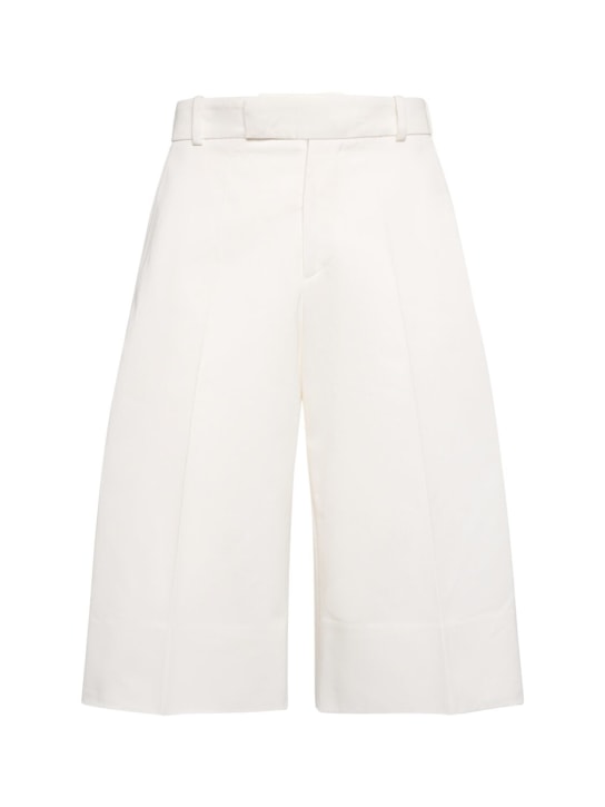 Alexander McQueen: Shorts de algodón - Marfil - men_0 | Luisa Via Roma