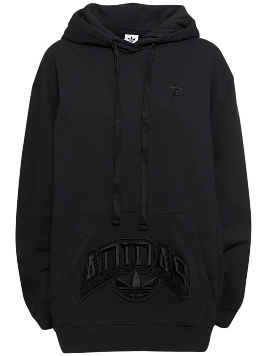adidas Originals: Oversize hoodie - Siyah - women_0 | Luisa Via Roma