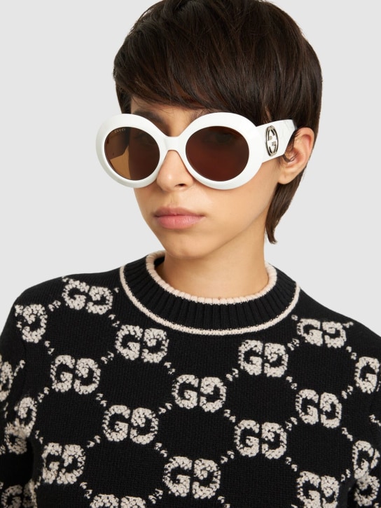 Gucci: GG1647S acetate sunglasses - Beyaz - women_1 | Luisa Via Roma