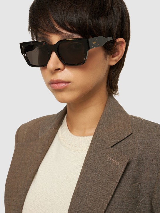 Chloé: Gayia squared bio-acetate sunglasses - women_1 | Luisa Via Roma