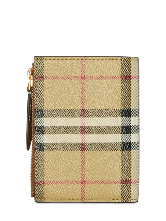 Burberry: Small Check bifold wallet - Archive Beige - women_1 | Luisa Via Roma