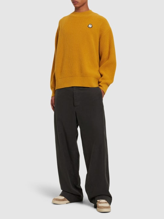 Moncler Genius: Moncler x Palm Angels wool sweater - Yellow - men_1 | Luisa Via Roma