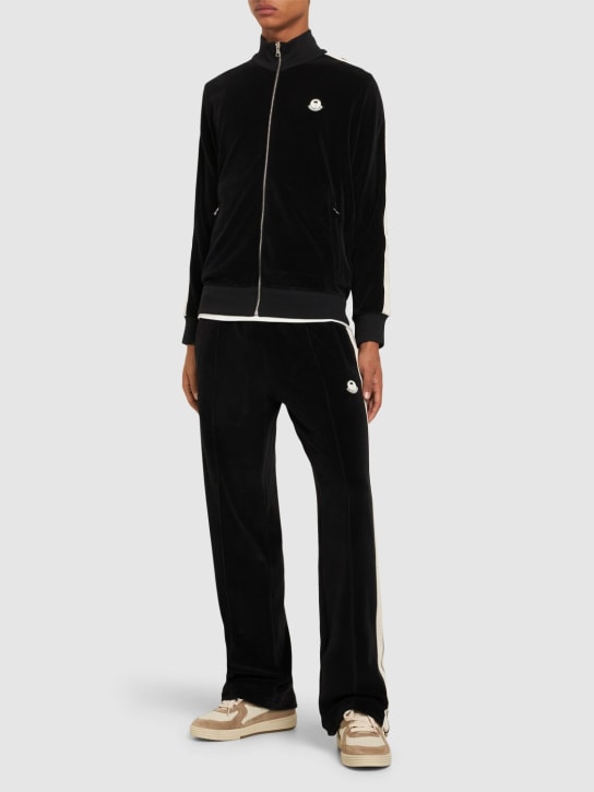 Moncler Genius: Moncler x Palm Angels zip-up sweatshirt - Siyah - men_1 | Luisa Via Roma