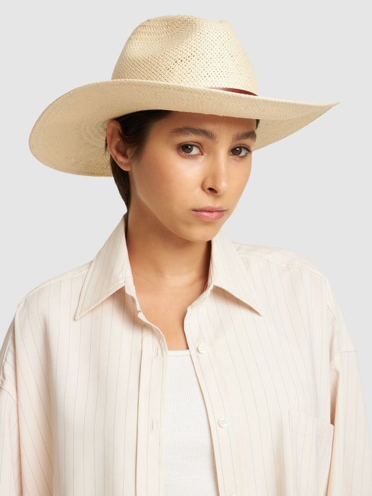 Janessa Leone: Cappello fedora ripiegabile Judith - Natural - women_1 | Luisa Via Roma