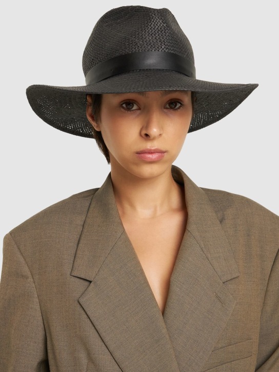 Janessa Leone: Cappello fedora ripiegabile Simone - Nero - women_1 | Luisa Via Roma