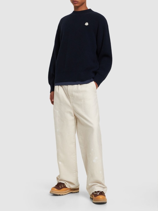 Moncler Genius: Moncler x Palm Angels wool sweater - Navy - men_1 | Luisa Via Roma