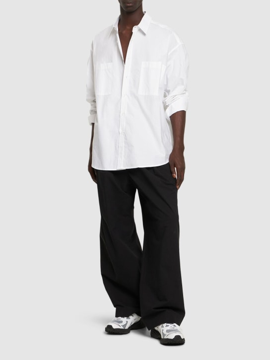 The Frankie Shop: Gus oversize cotton shirt - Beyaz - men_1 | Luisa Via Roma