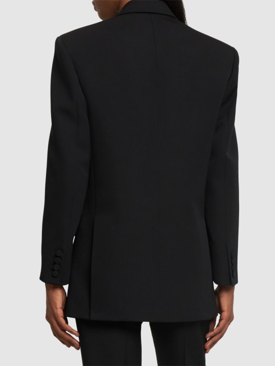 Valentino: Double breasted wool blazer - Black - women_2 | Luisa Via Roma