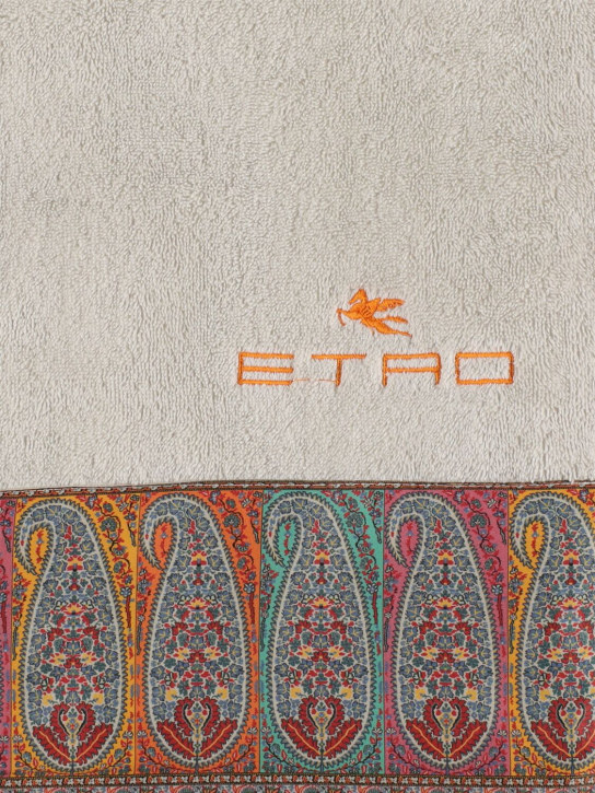 Etro: Set de 2 toallas de algodón - Beige - ecraft_1 | Luisa Via Roma