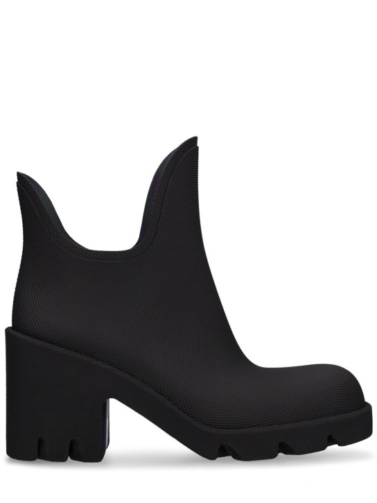 Burberry: 65mm Rachel faux leather ankle boots - Black - women_0 | Luisa Via Roma