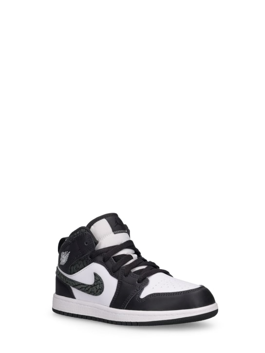 Nike: Sneakers Air Jordan 1 Mid SE - Noir/Blanc - kids-boys_1 | Luisa Via Roma
