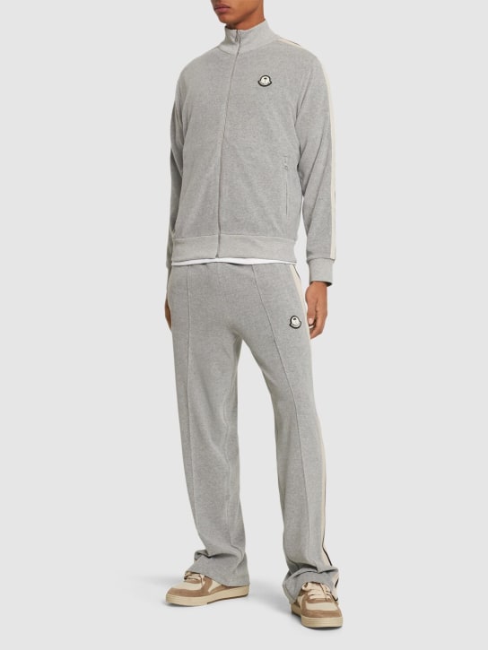 Moncler Genius: Moncler x Palm Angels jersey sweatpants - Grey - men_1 | Luisa Via Roma