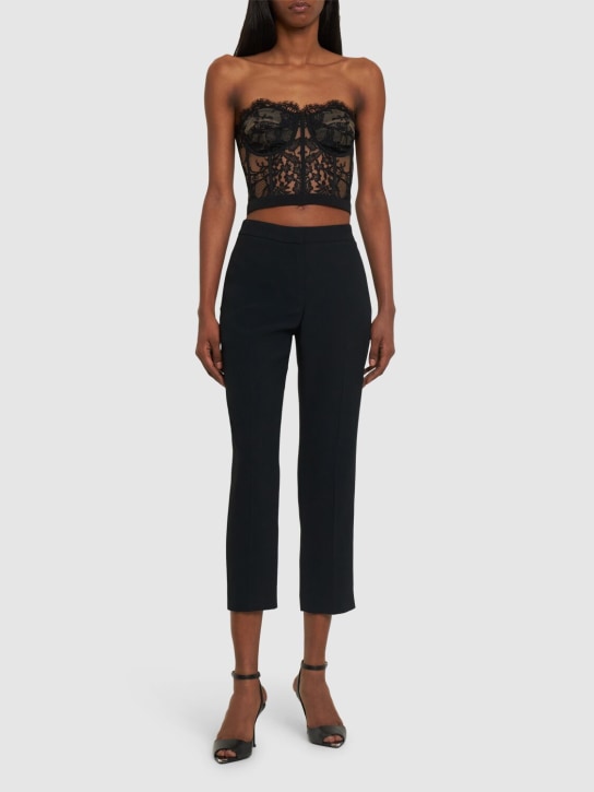 McQueen: Narrow boot cut crepe pants - women_1 | Luisa Via Roma