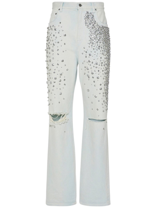 Golden Goose: Jeans Golden Kim bleached washed - Blu - women_0 | Luisa Via Roma