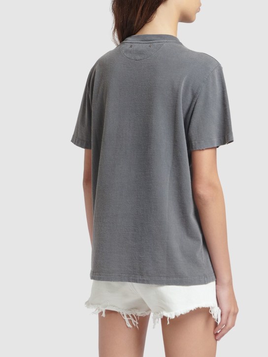Golden Goose: Golden regular distressed t-shirt - Grey - women_2 | Luisa Via Roma