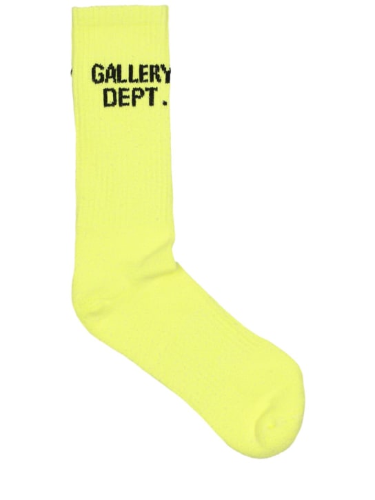 Gallery Dept.: Chaussettes en coton mélangé à logo - Flo Yellow - men_0 | Luisa Via Roma