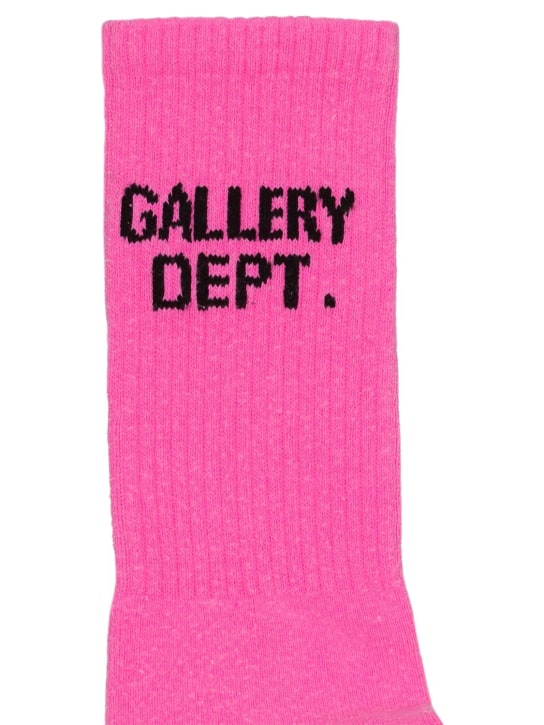 Gallery Dept.: Logo cotton blend socks - Flo Pink - men_1 | Luisa Via Roma