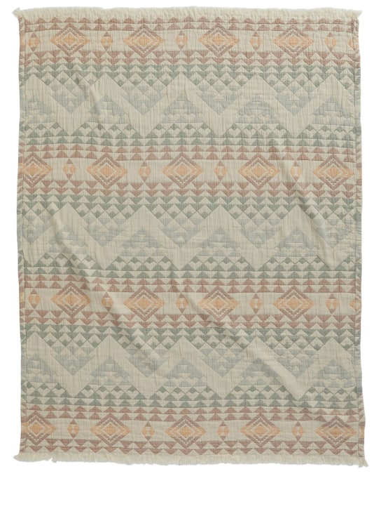 Pendleton Woolen Mills: Couverture en coton à franges - Multicolore - ecraft_1 | Luisa Via Roma