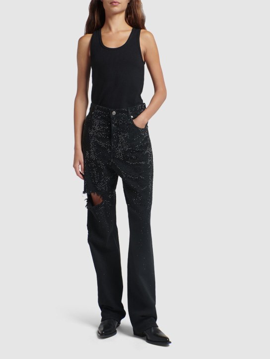Golden Goose: Journey Kim embellished jeans - Black - women_1 | Luisa Via Roma